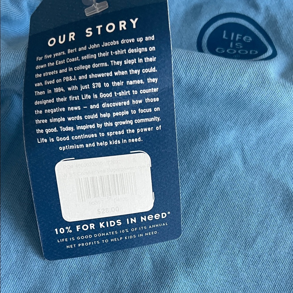 Life Is Good Sky Blue Heart Graphic Tee - Picture 5 of 5